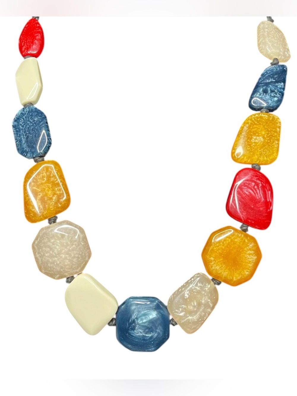 Colorful Multi-Stone Statement Necklace - Picture 3 of 4